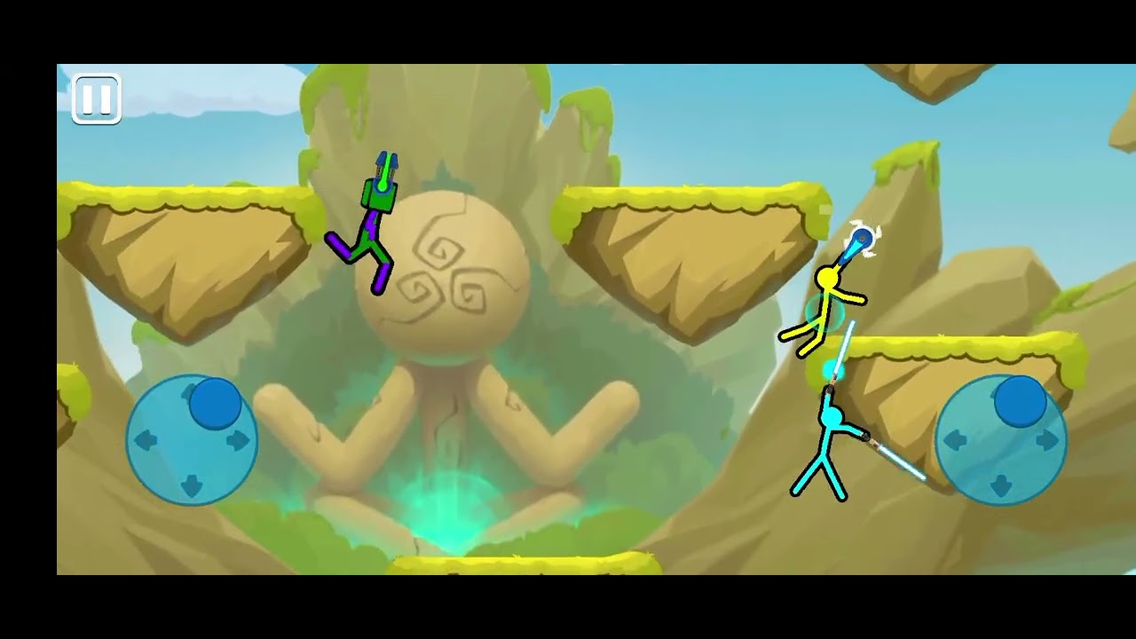 Me and my cousin playing this stickman fight game