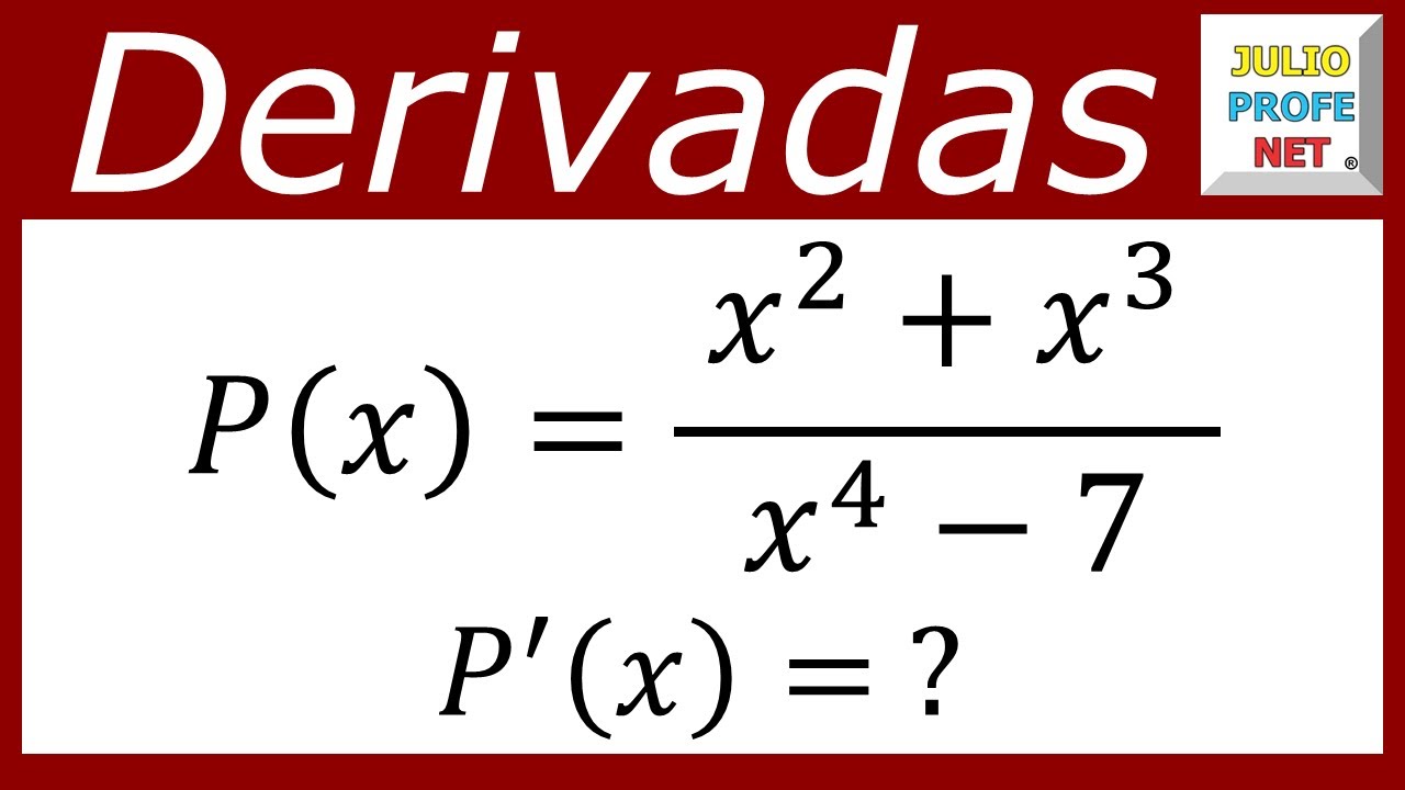 Derivación de funciones | Ejercicio 9 #julioprofe