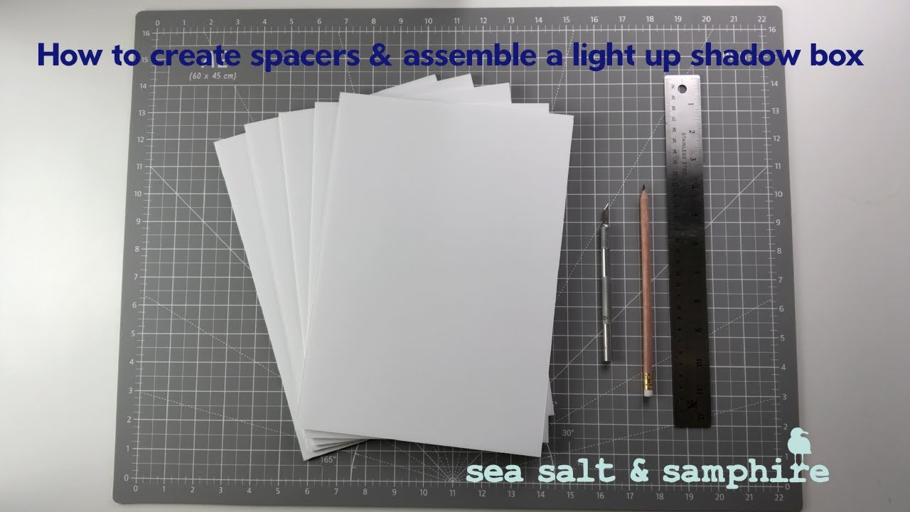 How to create spacers and assemble a light up paper shadow box in a frame