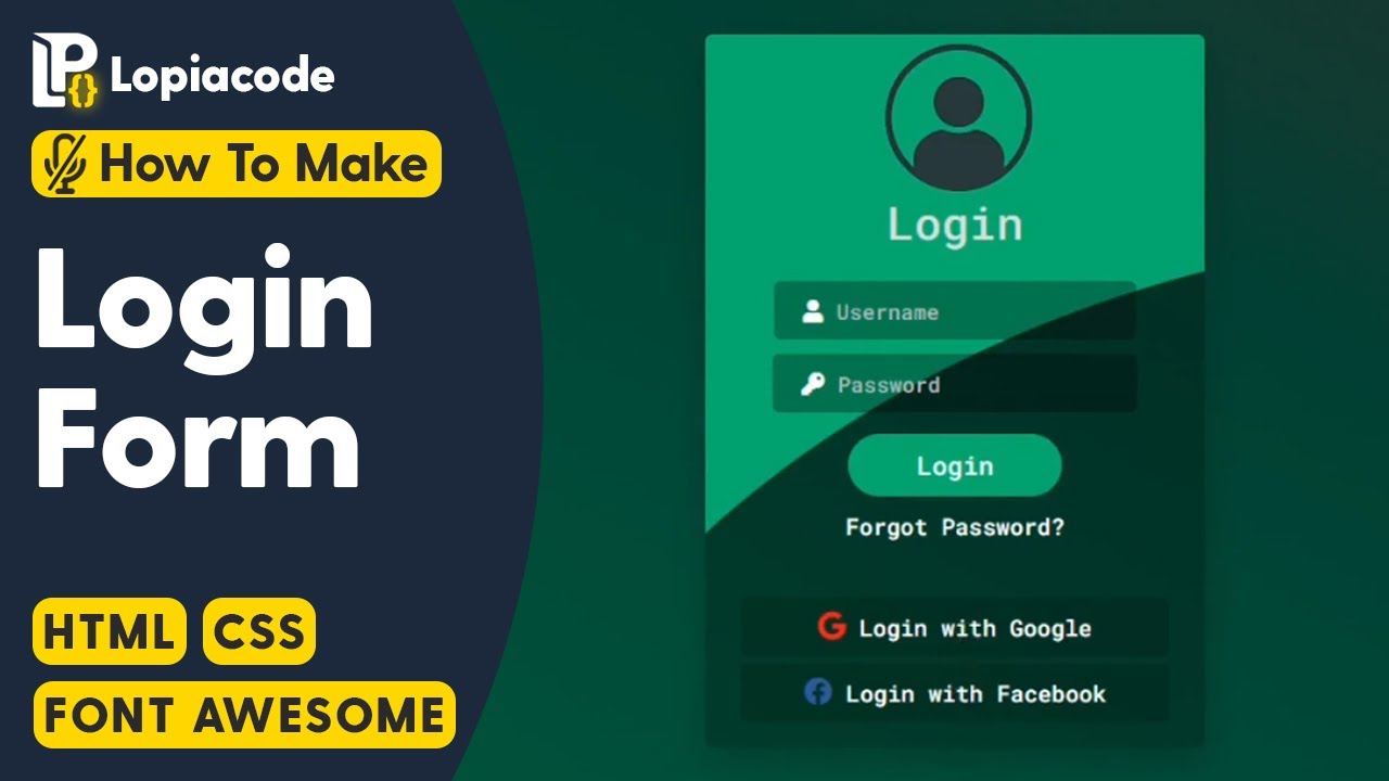 Create Simple Amazing Login Form In HTML And CSS | Make Sign In Form Design