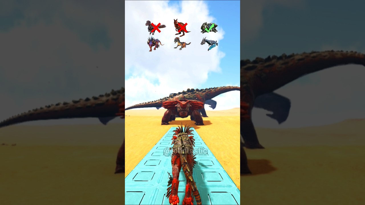 ARK Jump Over EVERY Dinosaur to WIN