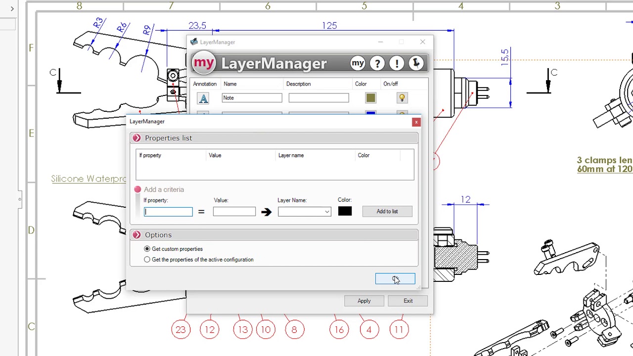 myCADtools: LayerManager - Productivity Tools For SOLIDWORKS