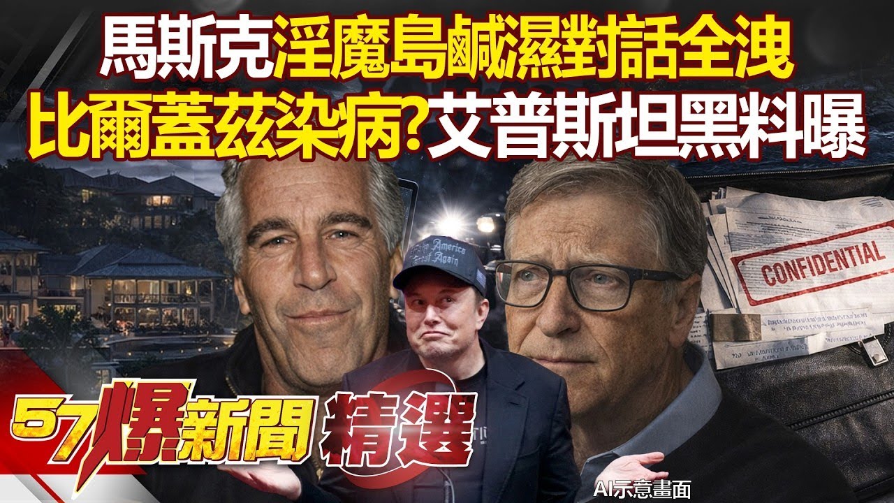 馬斯克「淫魔島」鹹濕對話全洩...被女兒打臉「小時候帶我去過」！比爾蓋茲瞞妻偷吃「還染病」艾普斯坦300萬頁黑料曝光【57爆新聞 精選】