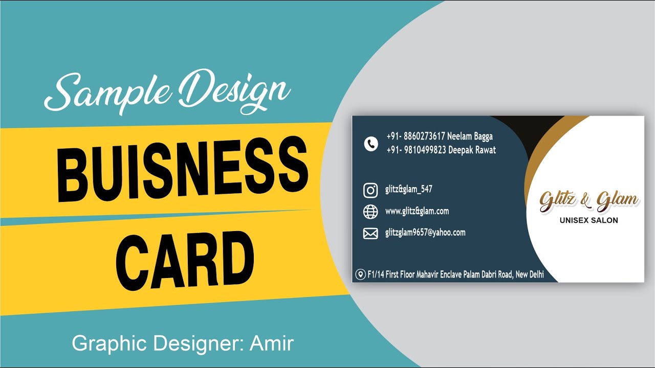 Visiting Card Sample Design CorelDraw CDR File link Below#graphicdesigner #coreldraw #visitingcard
