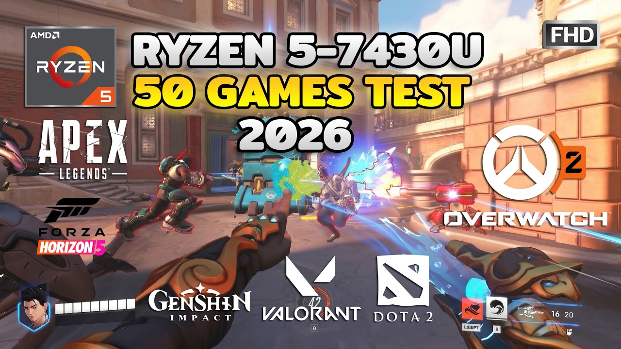 AMD RYZEN 5-7430U &ldquo;Radeon Vega 7&rdquo; | 50 GAMES TEST IN 2026