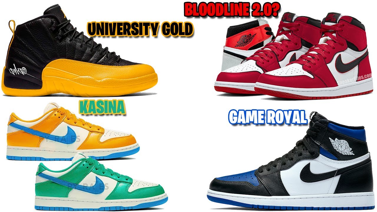 AIR JORDAN 12 UNIVERSITY GOLD, JORDAN 1 GAME ROYAL + BLOODLINE 2.0, KASINA DUNK LOW, WINNER AND MORE