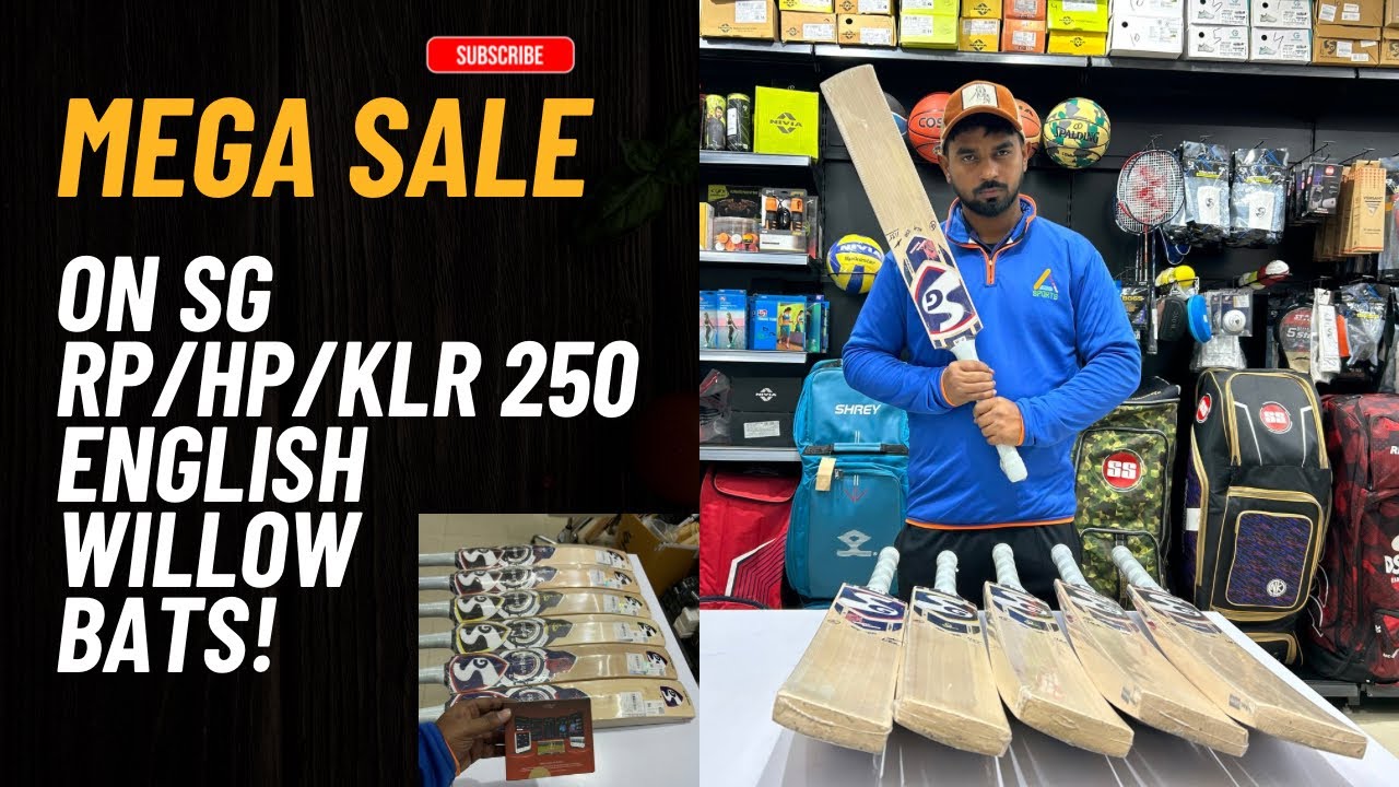 Mega Sale On SG RP/HP/KLR 250 English Willow Bats | +918287417792/9667010575 