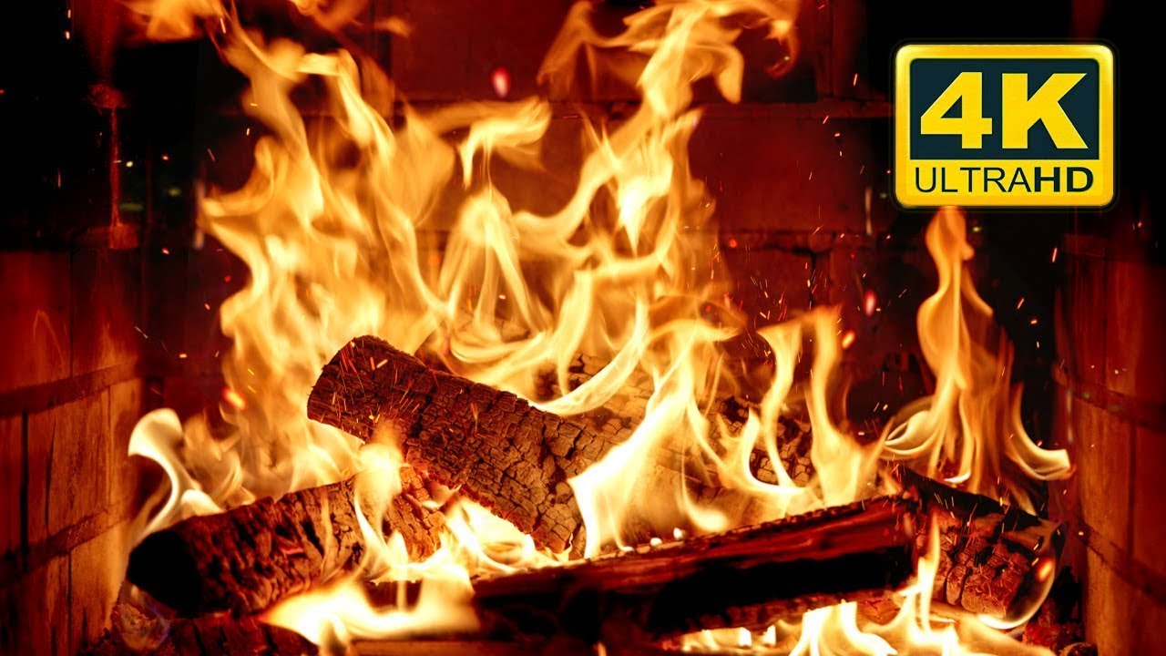 🔥 Cozy Fireplace 4K (12 HOURS). Fireplace with Crackling Fire Sounds. Crackling Fireplace 4K