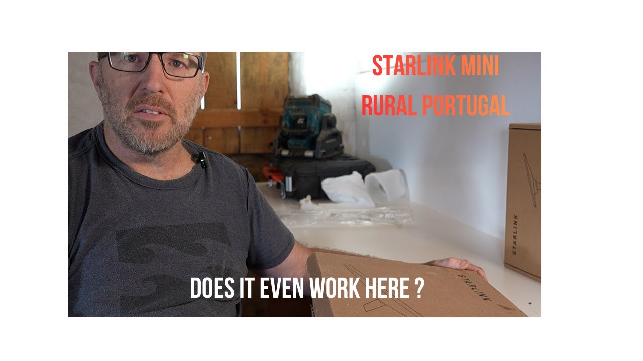 Starlink Mini unboxing and a first speed test. Based in central Portugal.