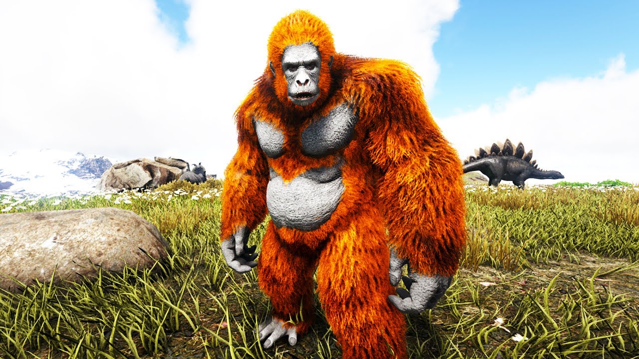 Gigantopithecus ( Gorilla ) приручение и все его особенности Ark RUSSIAN