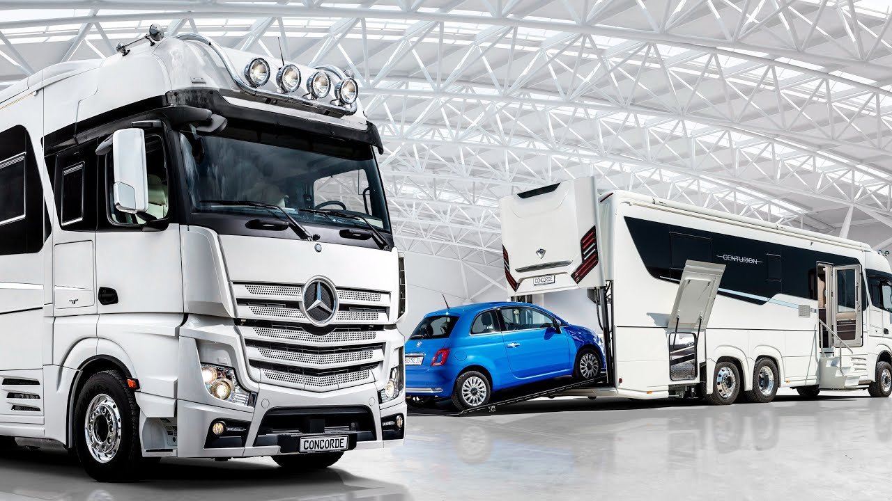 頂級豪華露營車之壹，居然還自帶車庫，頂級就是頂級One of the top luxury campers, with its own garage