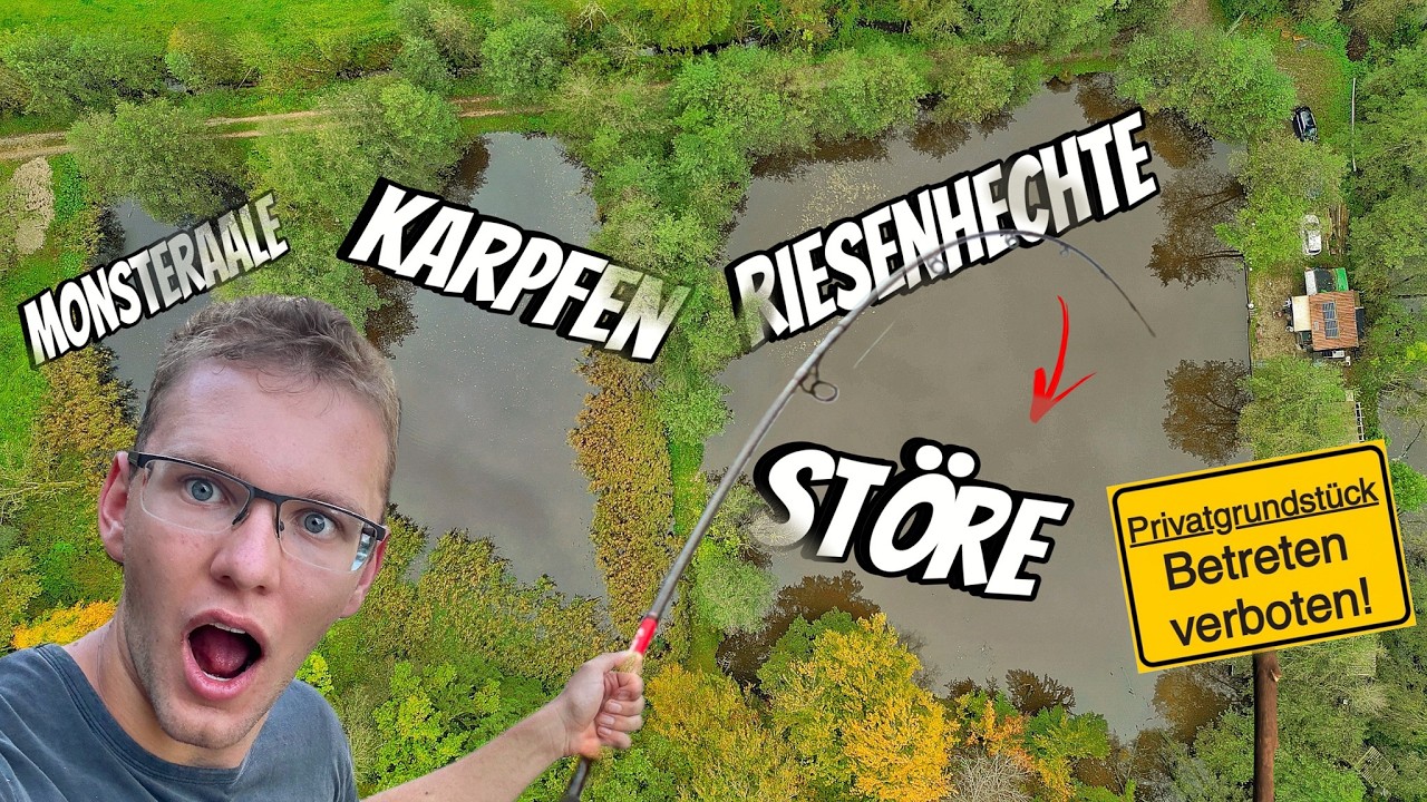Angeln in privater Teichanlage! Hier wurden Urzeit-Fische gez&uuml;chtet!