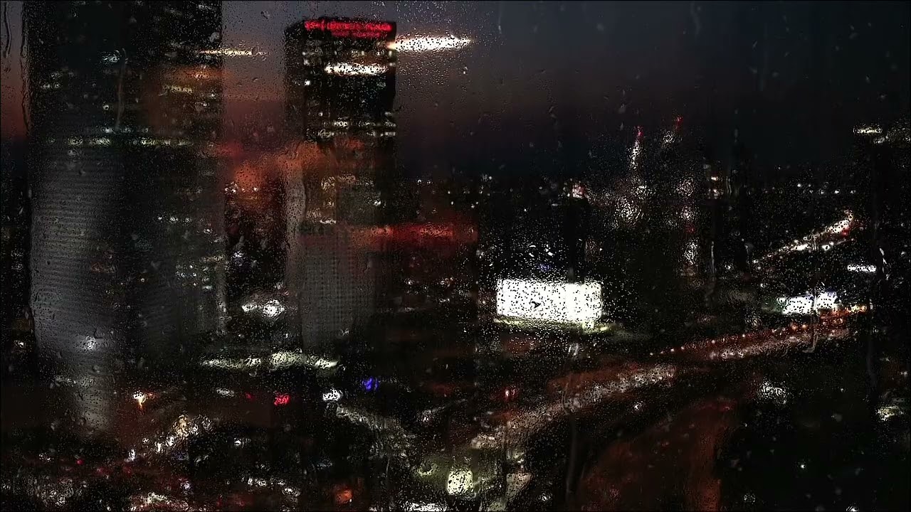 City rain sounds for sleeping🌧️ | no thunder| black screen (2 hours)