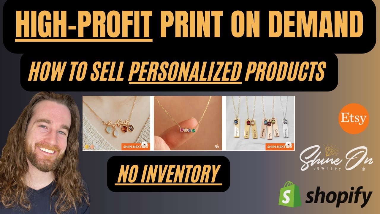 Personalized Print on Demand - NEW ShineOn Birthstone Necklace With High Profit Margins 💵