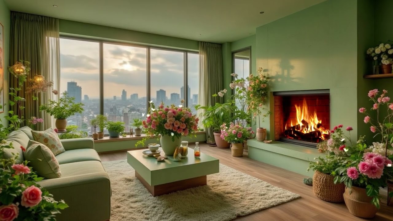 Warm Fireplace Atmosphere | Gentle Piano Music for Deep Relaxation & Calm