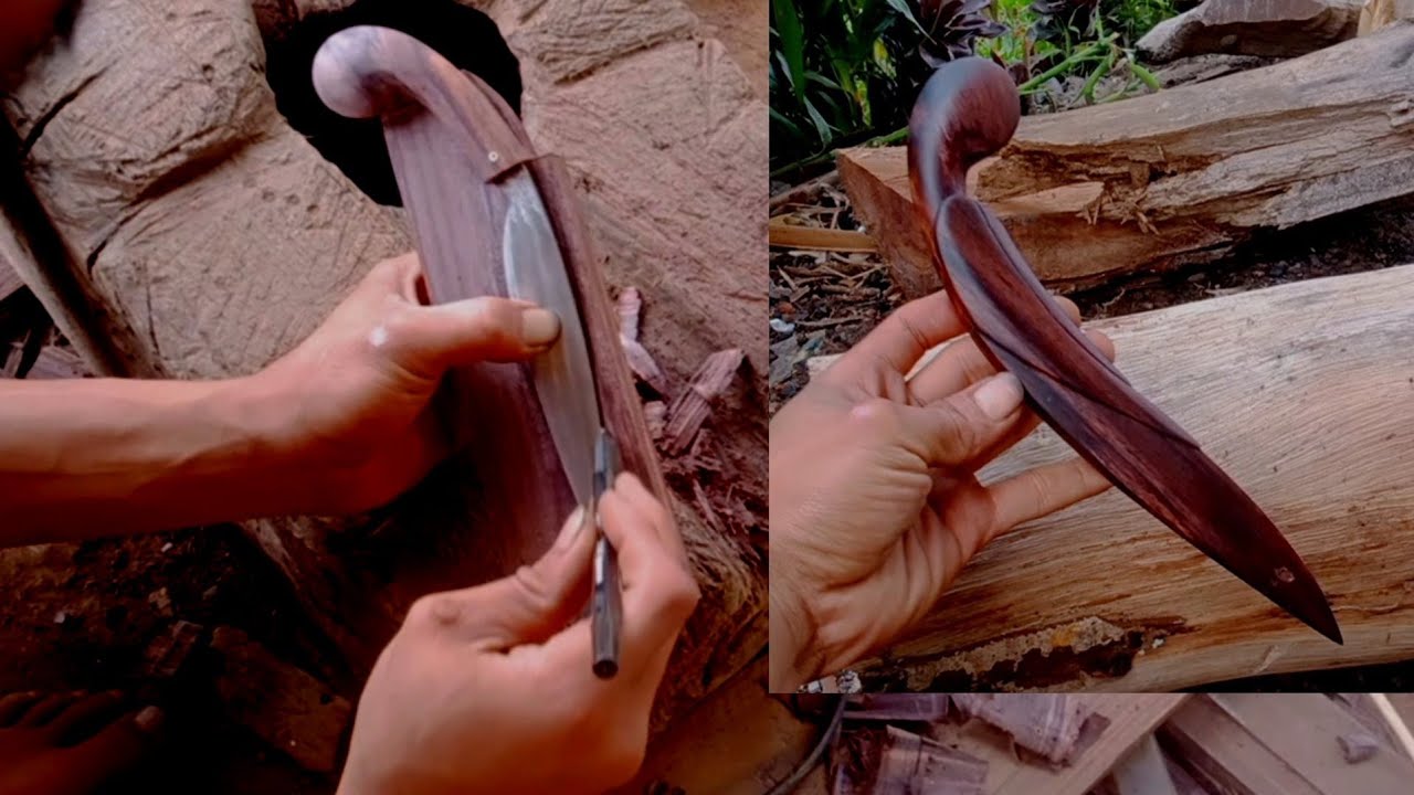 tutorial(kerajinan)membuat handle dan sarung pisau khas sumatera selatan