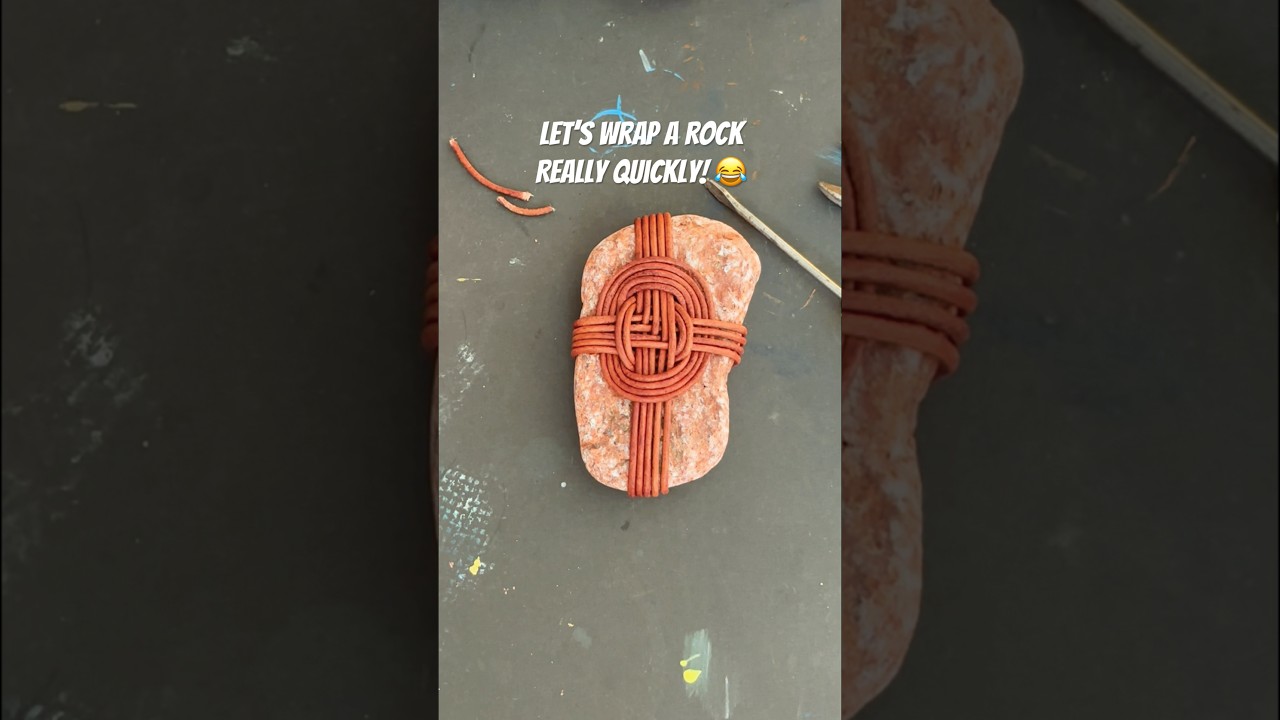 Let’s wrap a rock really quickly!