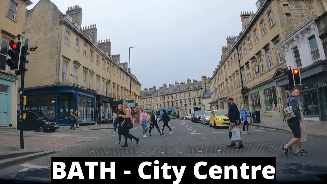 Driving in BATH - England - City Centre