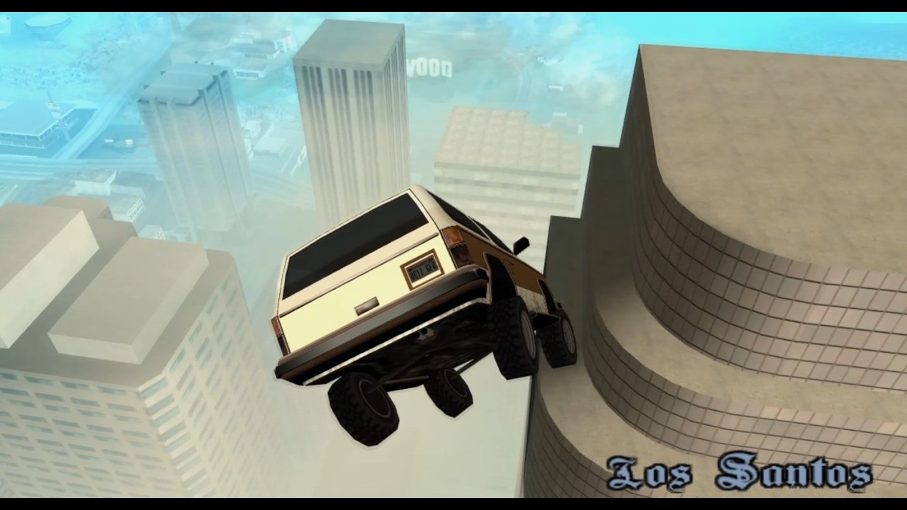 CJ Drives Vehicles from Maze Bank Tower  😄 | GTA SAN ANDREAS
