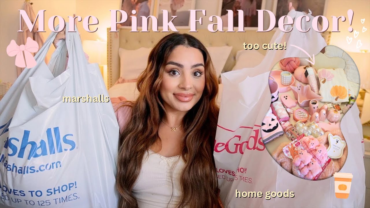2024 Pink Fall & Halloween Decor Haul 👻 | HomeGoods & Marshalls Finds!