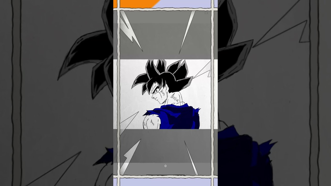 Sketching Ultra Instinct Goku on iPad 