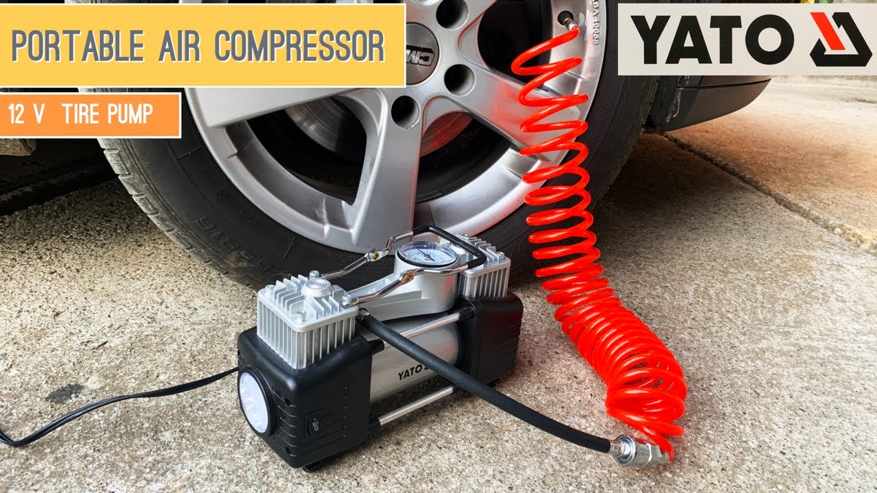 YATO portable mini air compressor, car tire inflator ( kompresor za auto )  Yato 73462