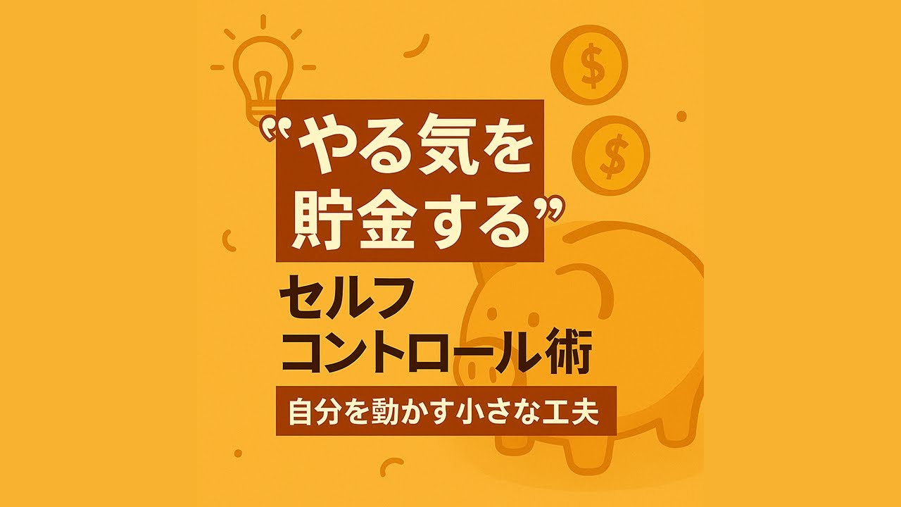“やる気を貯金する”セルフコントロール術