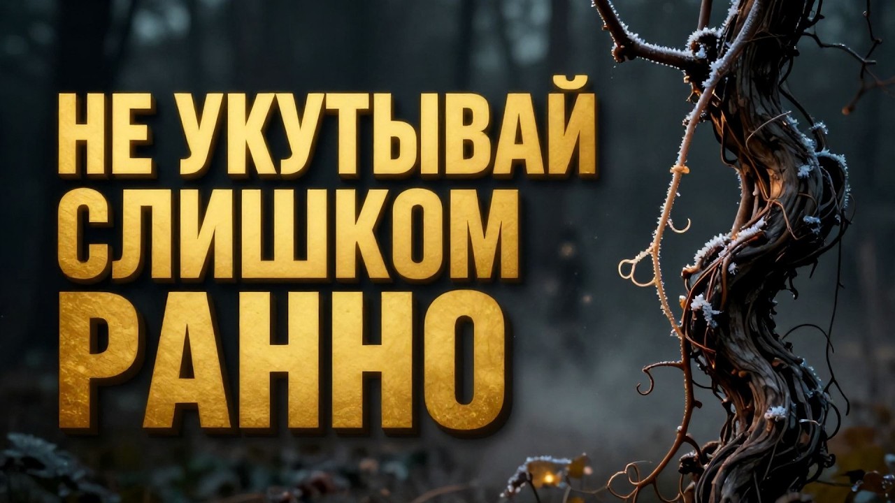 Укрытие винограда на зиму: как сохранить лозу живой 🌿❄️