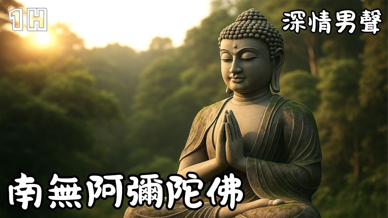 【愛佛祖】南無阿彌陀佛聖號(1小時深情男聲)｜Namo Amitabha｜Buddha's Blessing Music