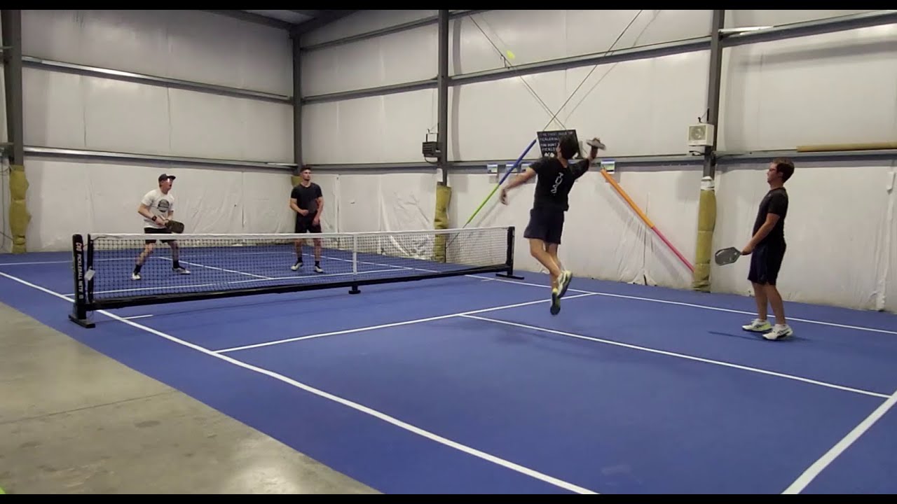 FULL OVERHEAD SMASH TO THE CALF MUSCLE And CANKLE (TWICE!!!) Pickleball Highlights 5.0 Level