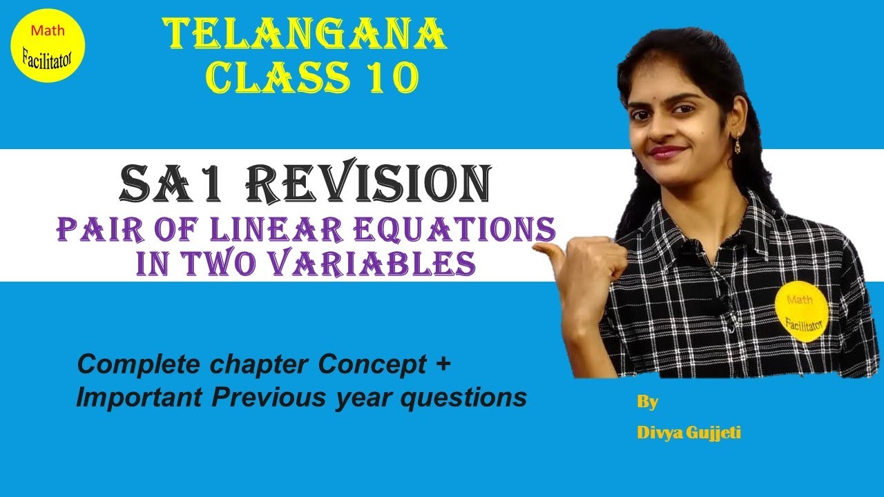 Class 10 | SA 1 Revision | Pair of Linear Equations in Two Variables| Telangana| Important questions