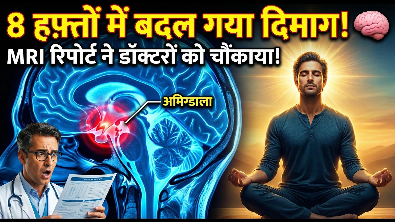 ध्यान के लाभ | 8 हफ़्तों में बदल गया दिमाग! 🧠| MRI Scan का चौंकाने वाला सच | Meditation Science
