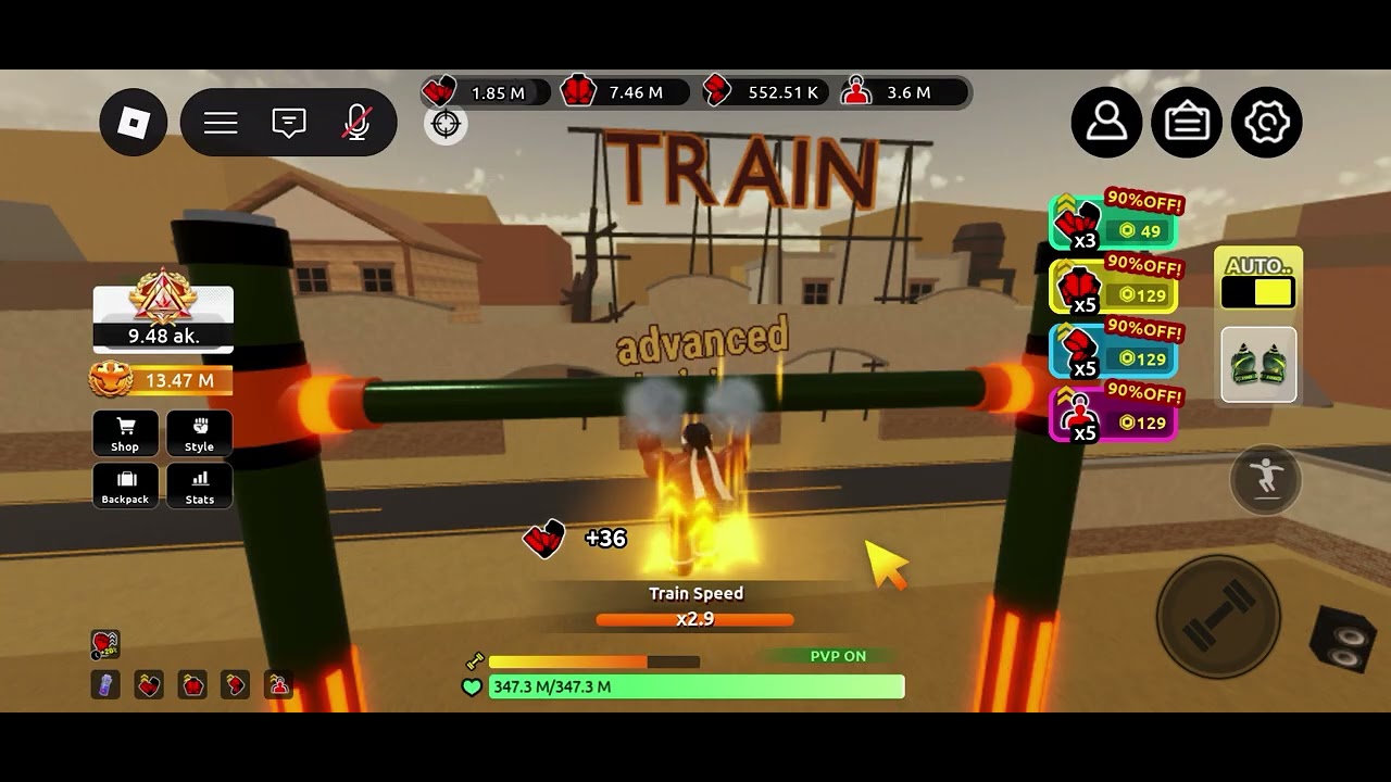 Train to fight gameplay