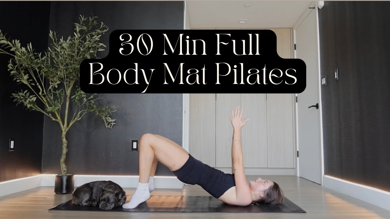 30 Min Full Body Mat Pilates Workout // At Home Pilates // No Equipment & All Levels