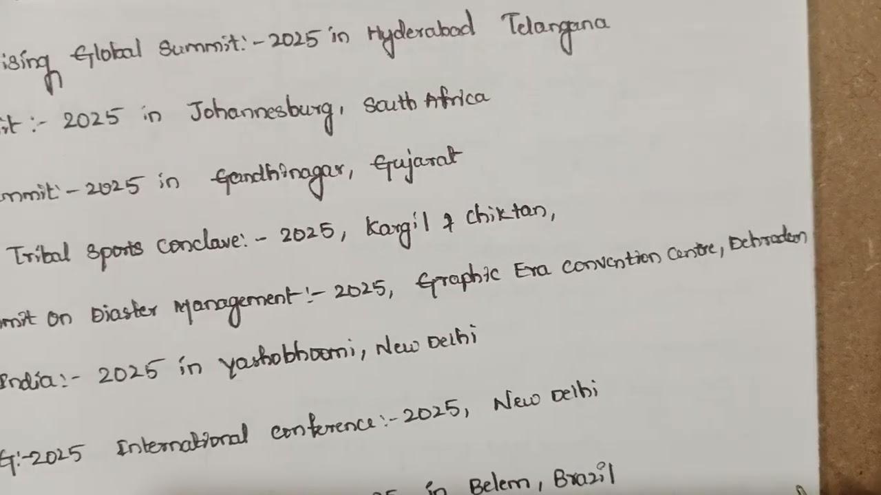 Important Summits -2026