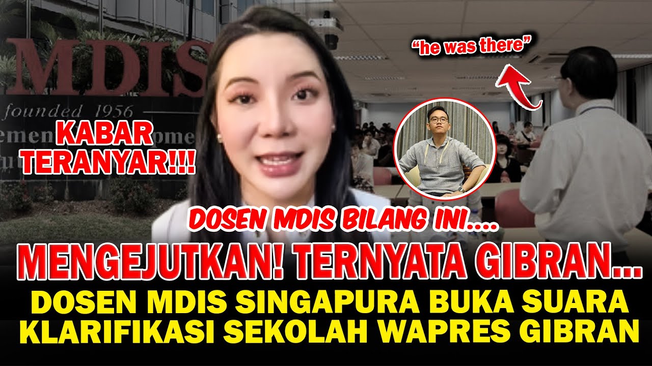 Mengejutkan! Dosen MDIS Singapura Sampaikan Sesuatu Terkait Ijazah Gibran