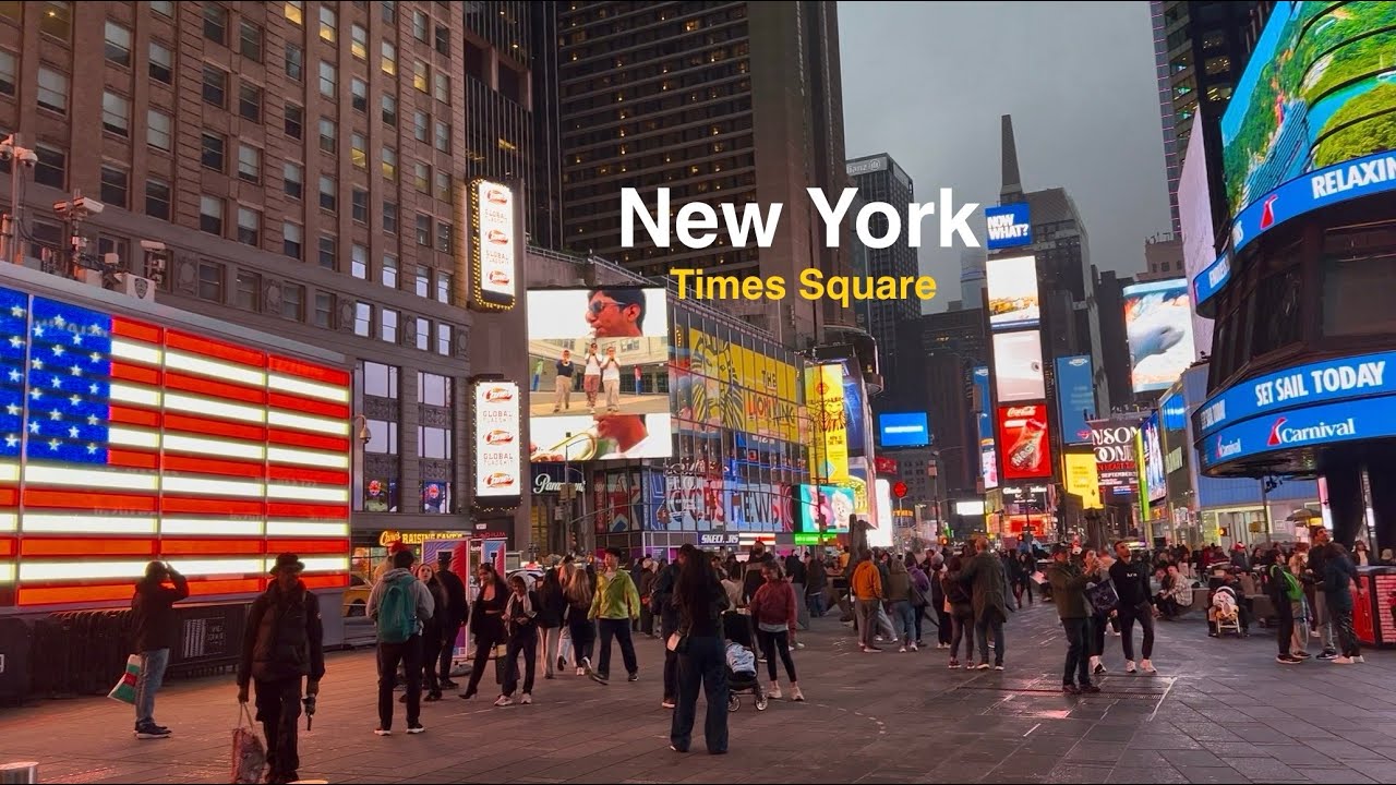 New York City Walking Times Square 4K • most famous place of NYC                    #newyork #usa🇺🇸