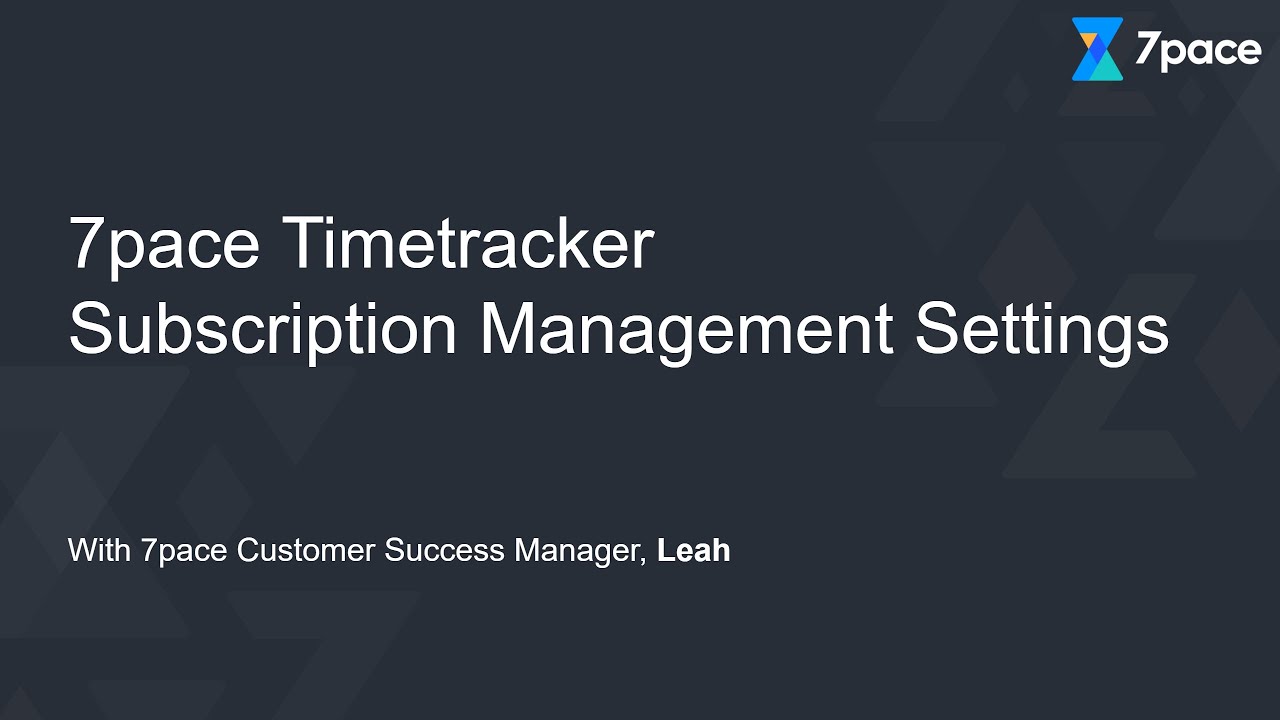 7pace Timetracker extension for Azure DevOps - Subscription Management overview