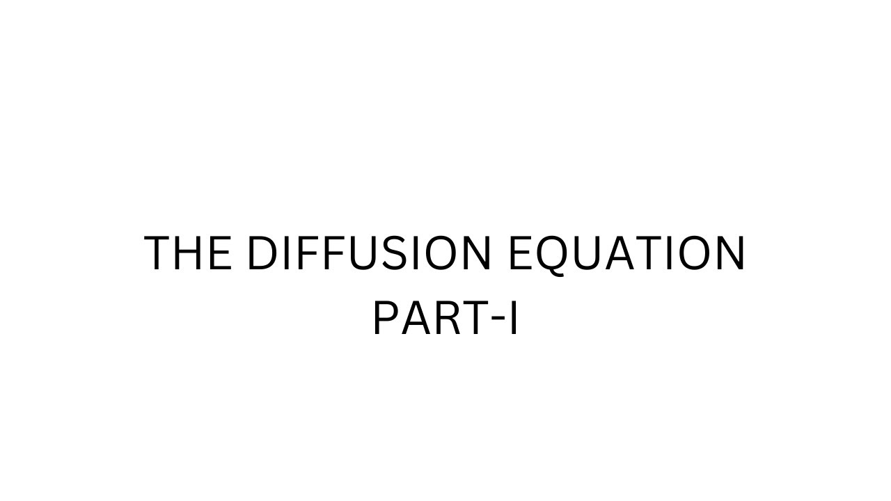 Difference Equations and PDE's : The Diffusion Equation PART I