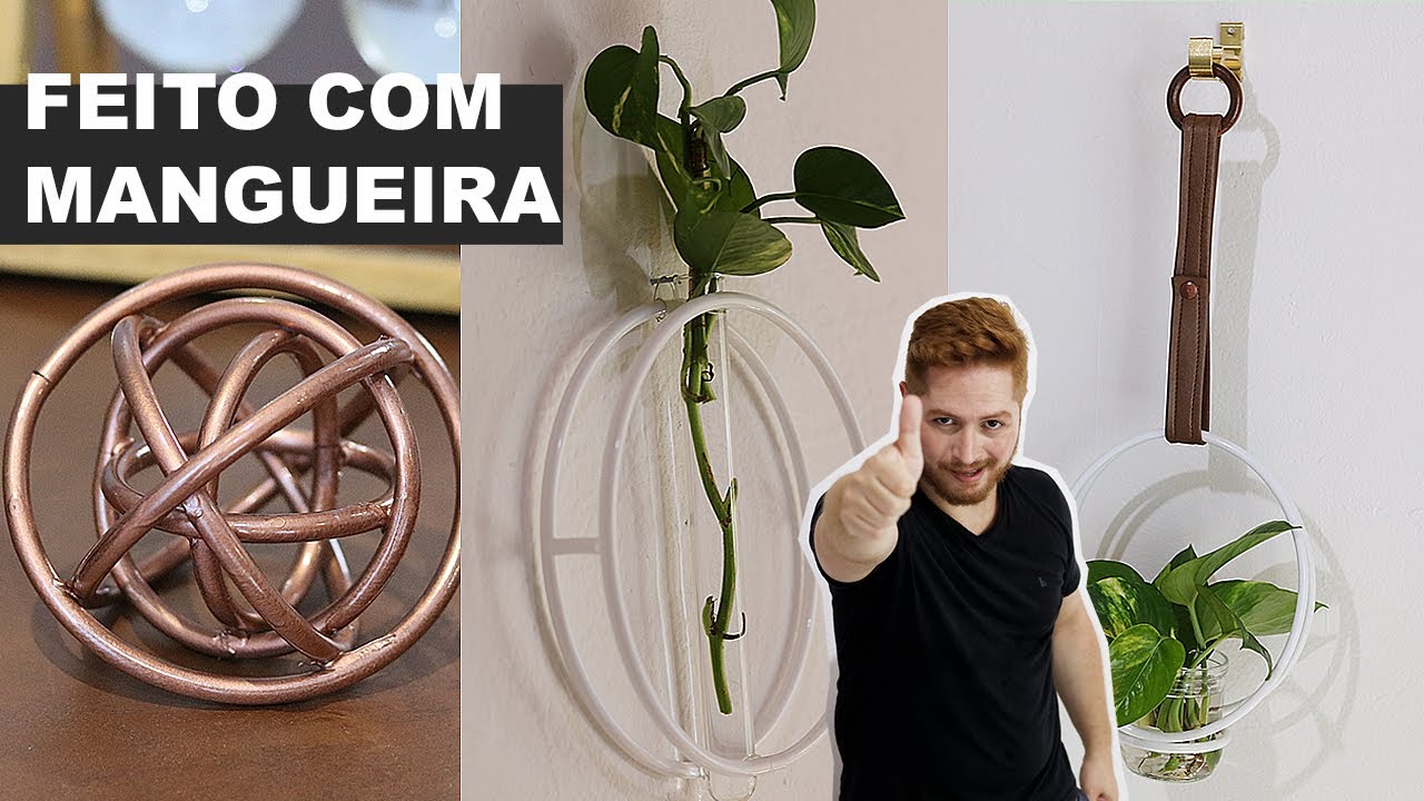 APRENDA FAZER 3 PEÇAS DECORATIVAS, GASTANDO MUITO POUCO COM MANGUEIRA DE BEBEDOURO