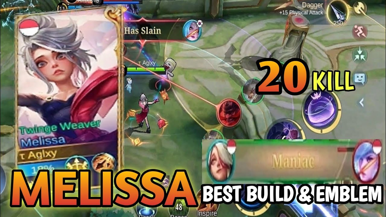 20 Kill+Maniac Real Monster!! Best Build Melissa ~ Top 1 Global Melissa 