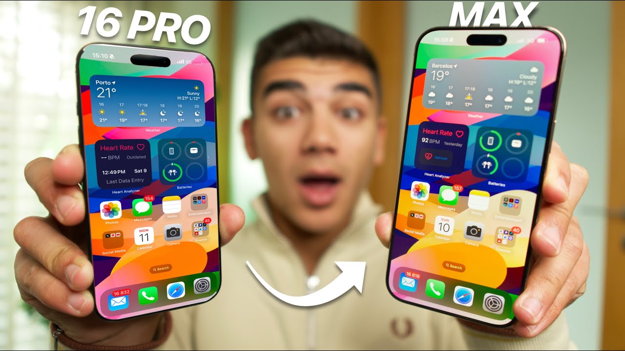 iPhone 16 Pro vs iPhone 16 Pro Max - Ultimate Size Comparison!