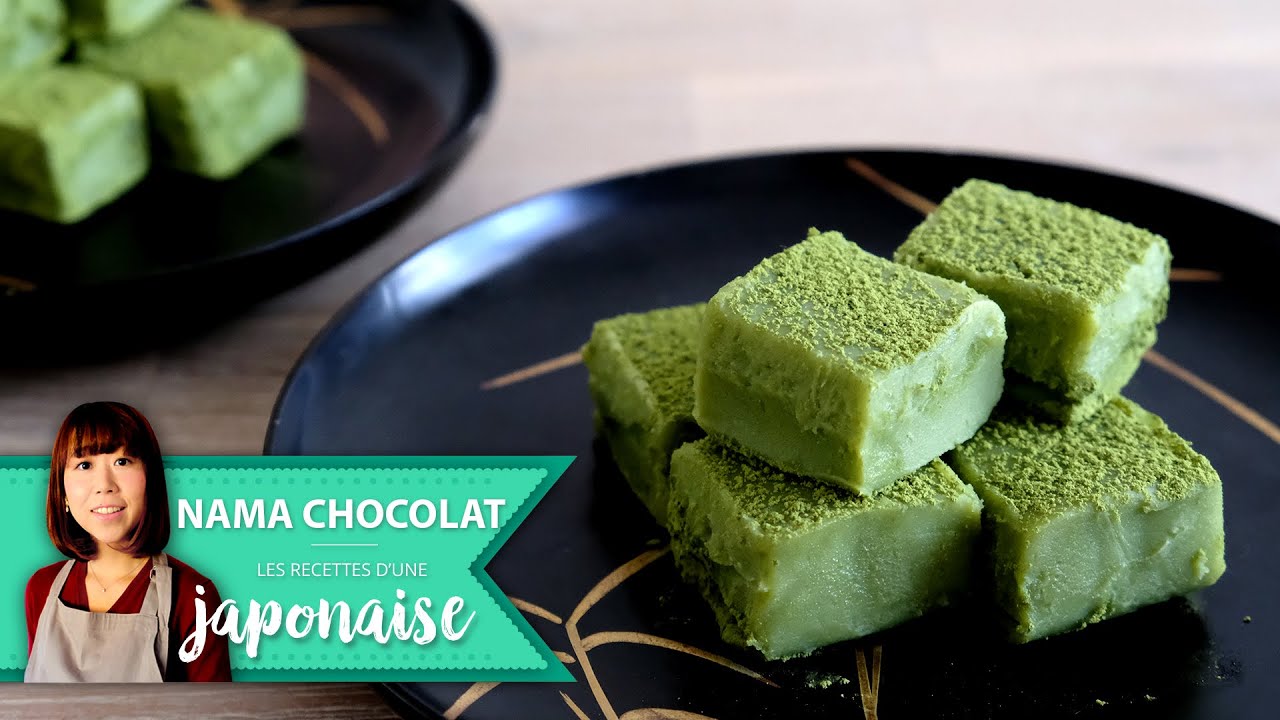 Recette Nama chocolat Ganache the vert matcha | Les Recettes d'une Japonaise | Dessert Gateau Japon