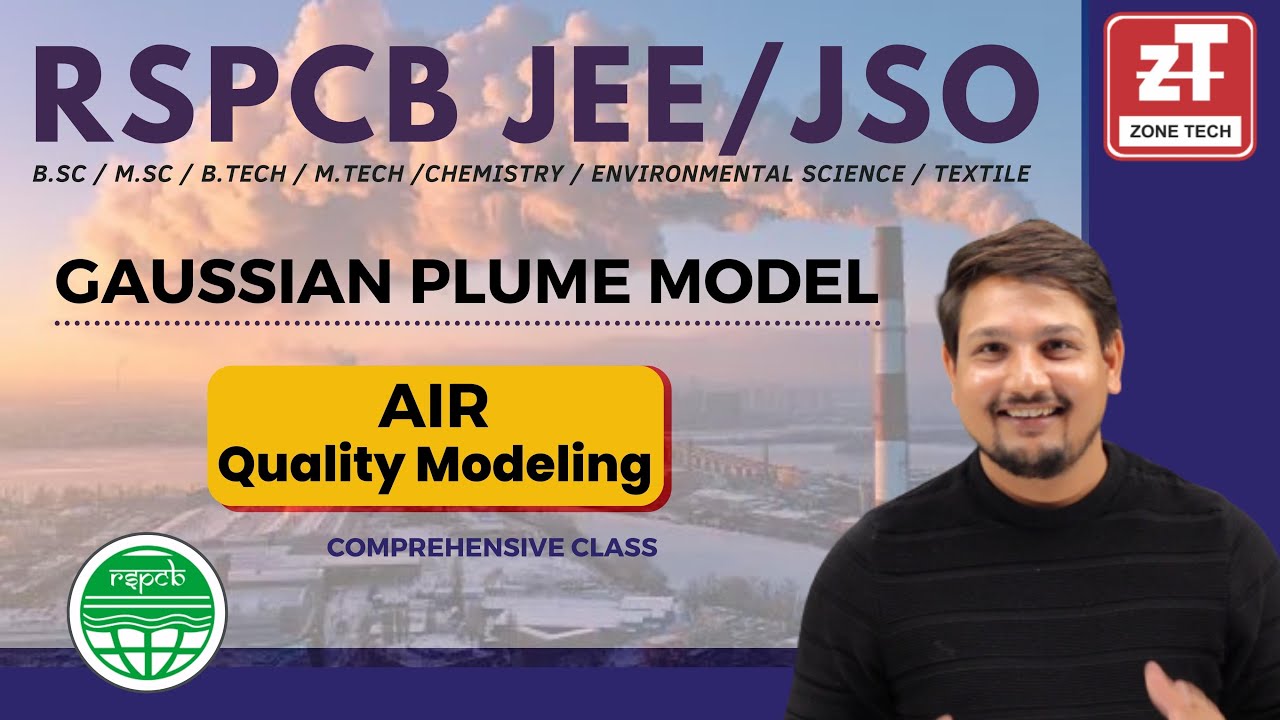 RSPCB JSO /JEE | Chapter - Gaussian Plume Model for Air Quality Modeling | Air & Noise Pollution
