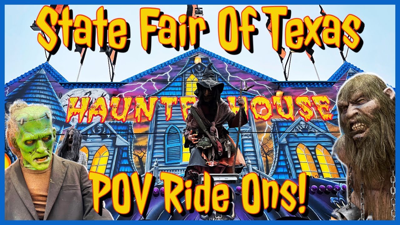 State Fair Of Texas Haunted Houses Full 4K POV Ride On UPDATE & NEW HOUSE Carnival Vintage Dark Ride