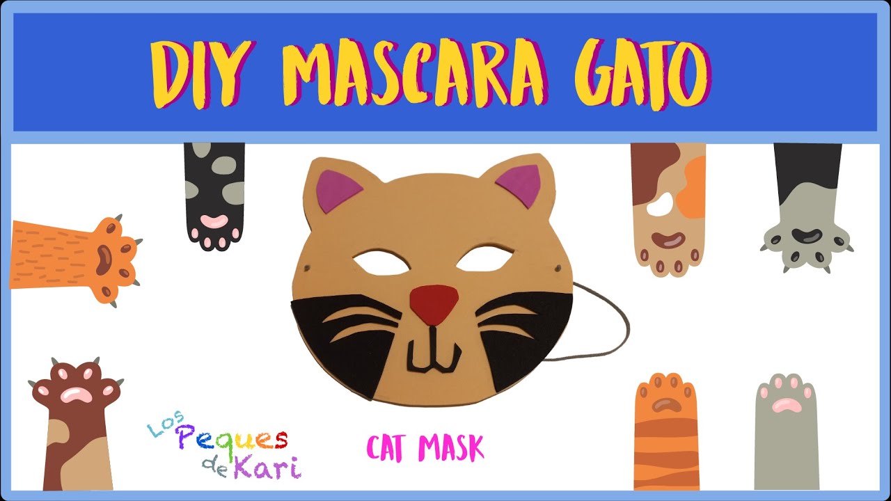 👉 Aprende a hacer una Mascara Gato 😻