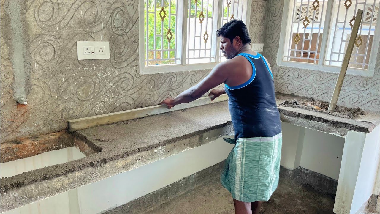 Techniques of Granite Easy Installation on Kitchen Table|Countertop Granite fitting|Kitchen SlabWork