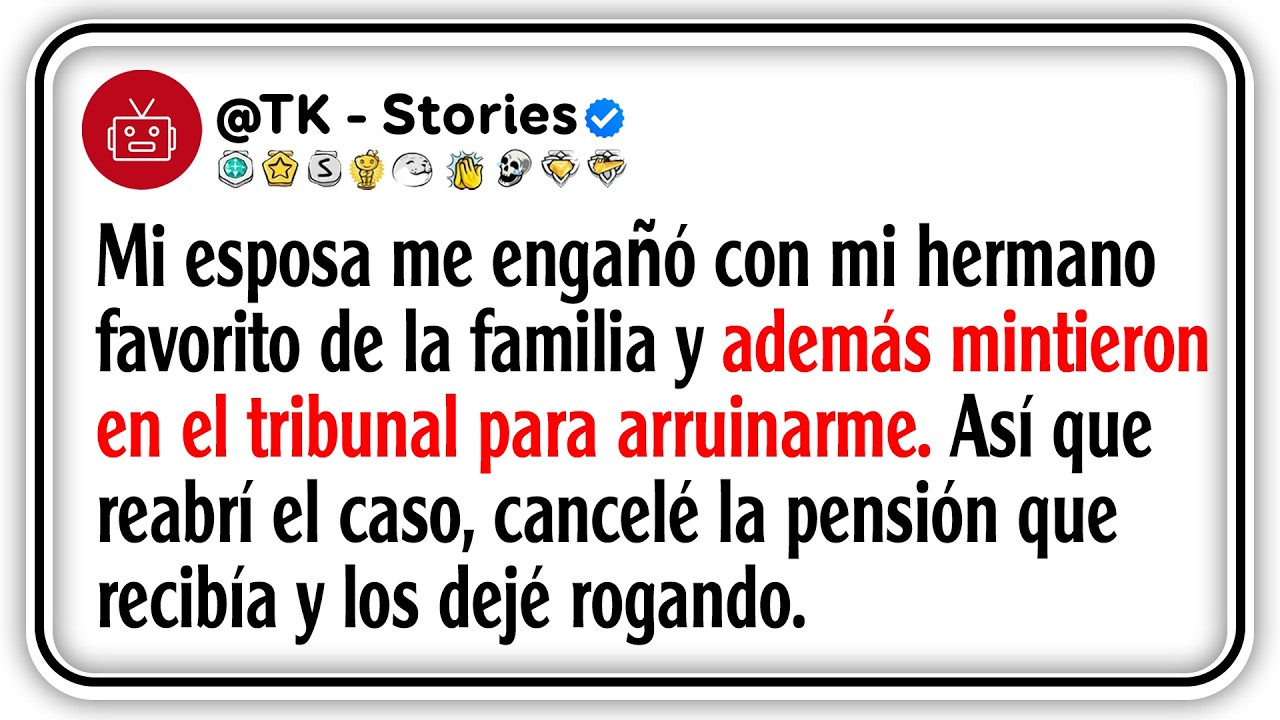 Mi esposa me engañó con mi hermano favorito de la familia y además mintieron en el tribunal para...