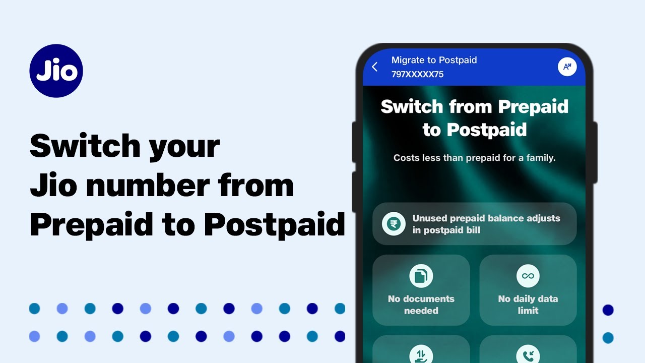 How to switch your Jio mobile number from Prepaid to Postpaid