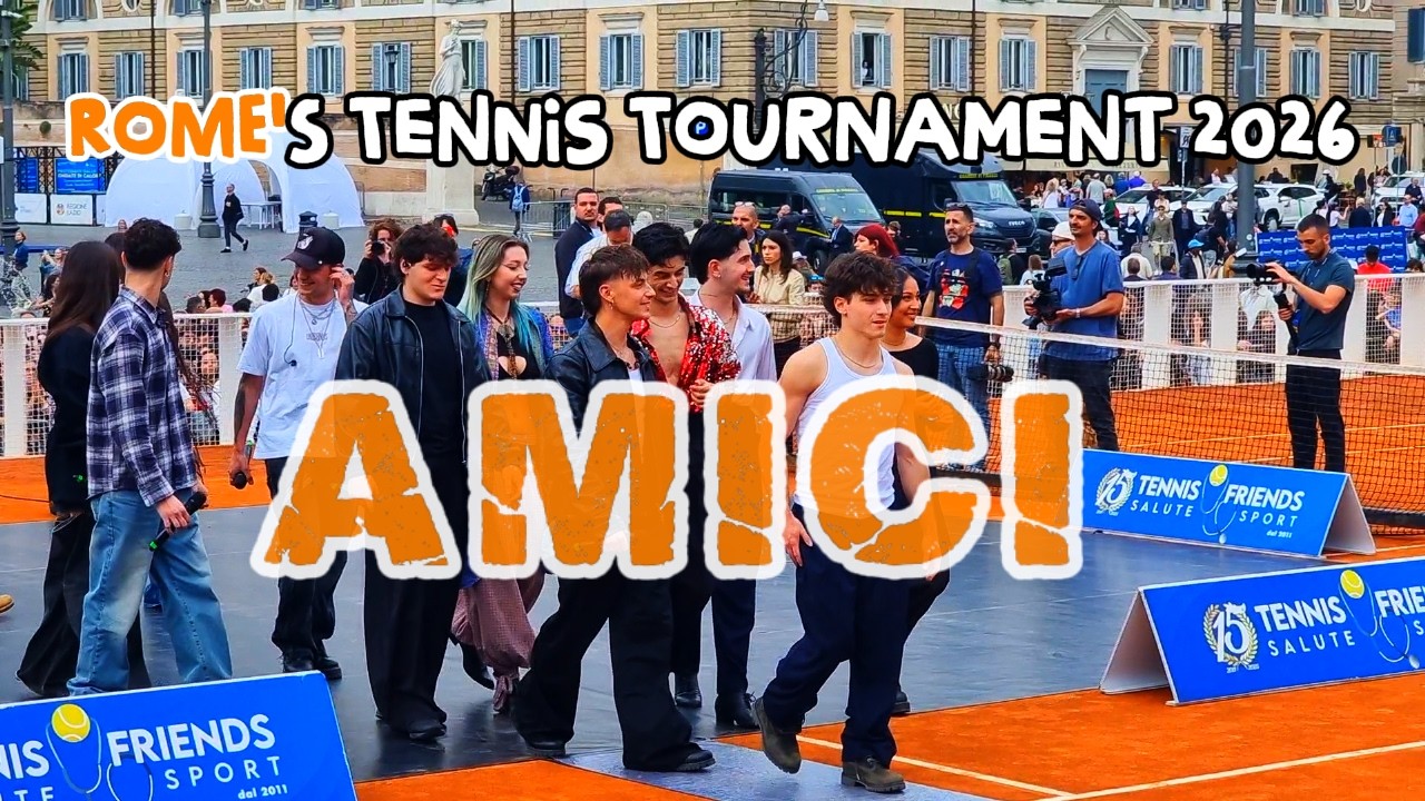 Rome🇮🇹 Tennis Court & Amici Event 2026🇮🇹 Piazza del Popolo | Walking Tour 4K | PATHI TOURS